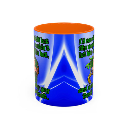 turtle race - Accent Mug (blue-white wave)