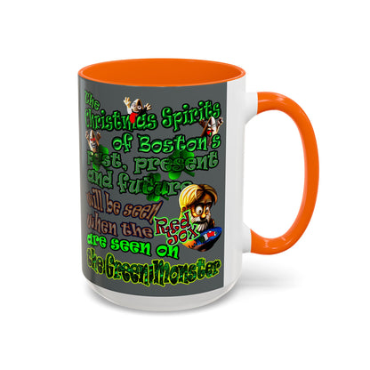 christmas spirits of boston - Accent Mug (dark grey)