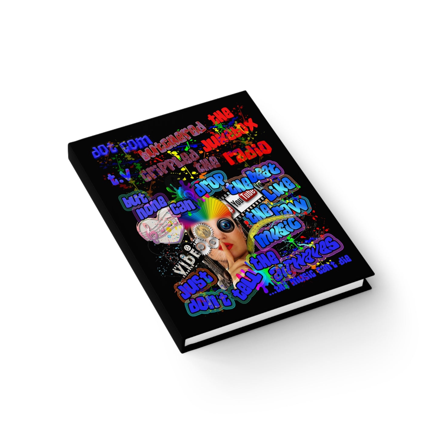 drop the beat - journal-lined (black)