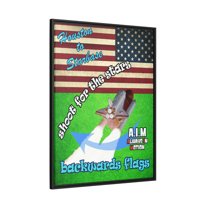 shoot for the stars - framed canvas art (green turf)