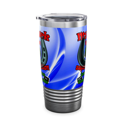 my luck - Ringneck Tumbler, 20oz (blue-white wave)