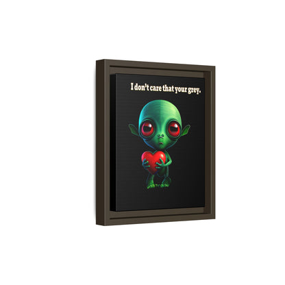 I don't care that your grey - framed canvas art (black)