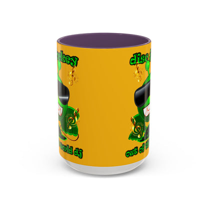 disc jockey - Accent Mug (yellow)