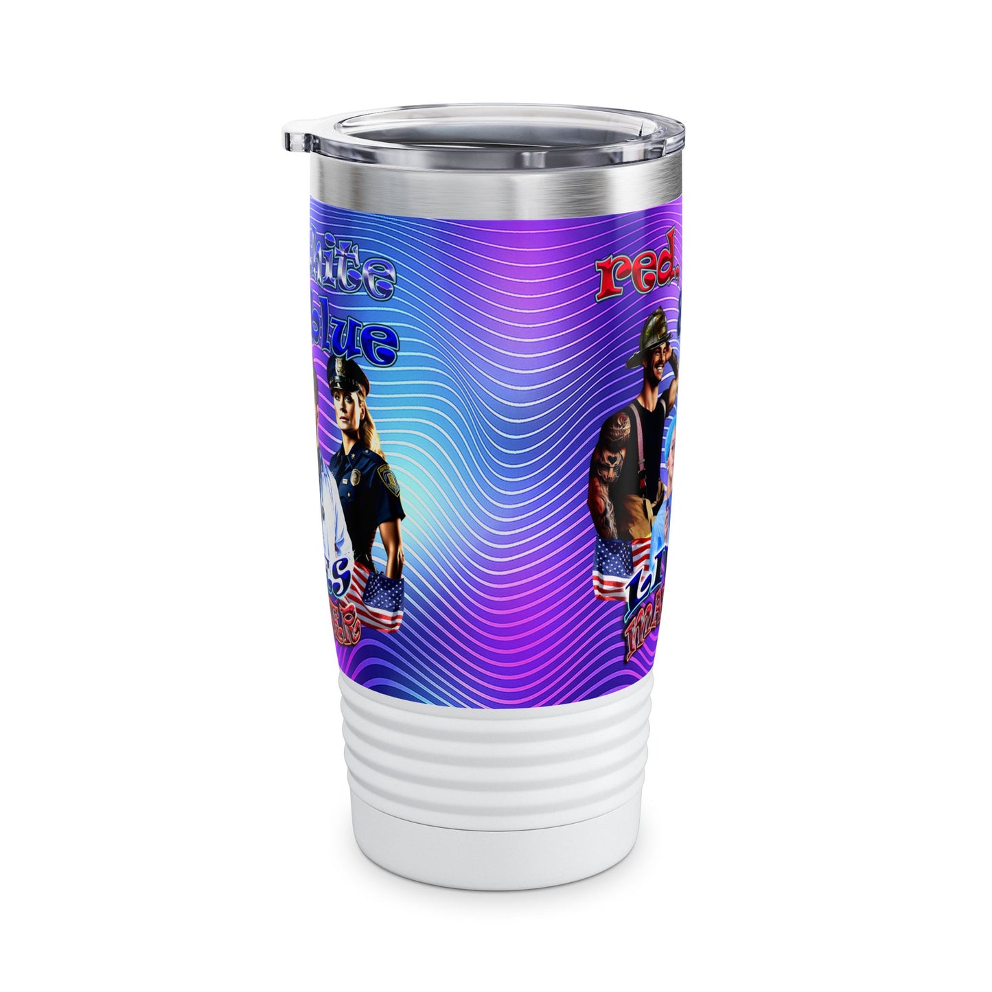rw&b lives matter - Ringneck Tumbler, 20oz (purple wave)