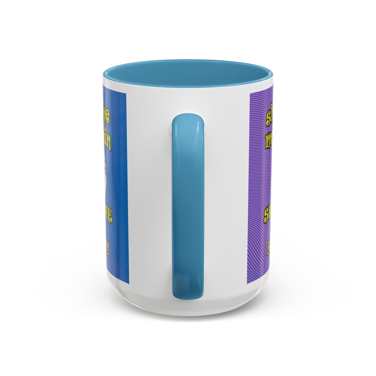 shoot the moon again - Accent Mug (light blue-purple wave)