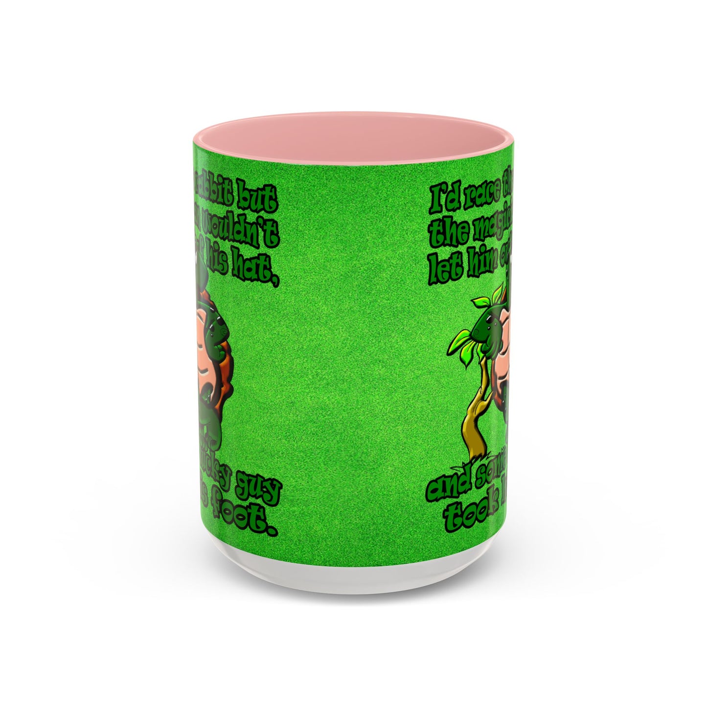 turtle race - Accent Mug (green turf)