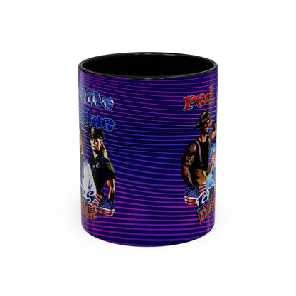 rw&b lives matter - Accent Mug (purple wave)