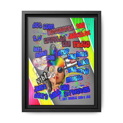 drop the beat - framed canvas art (rainbow split)
