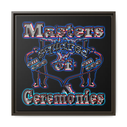 em cee squared - framed canvas art (black)
