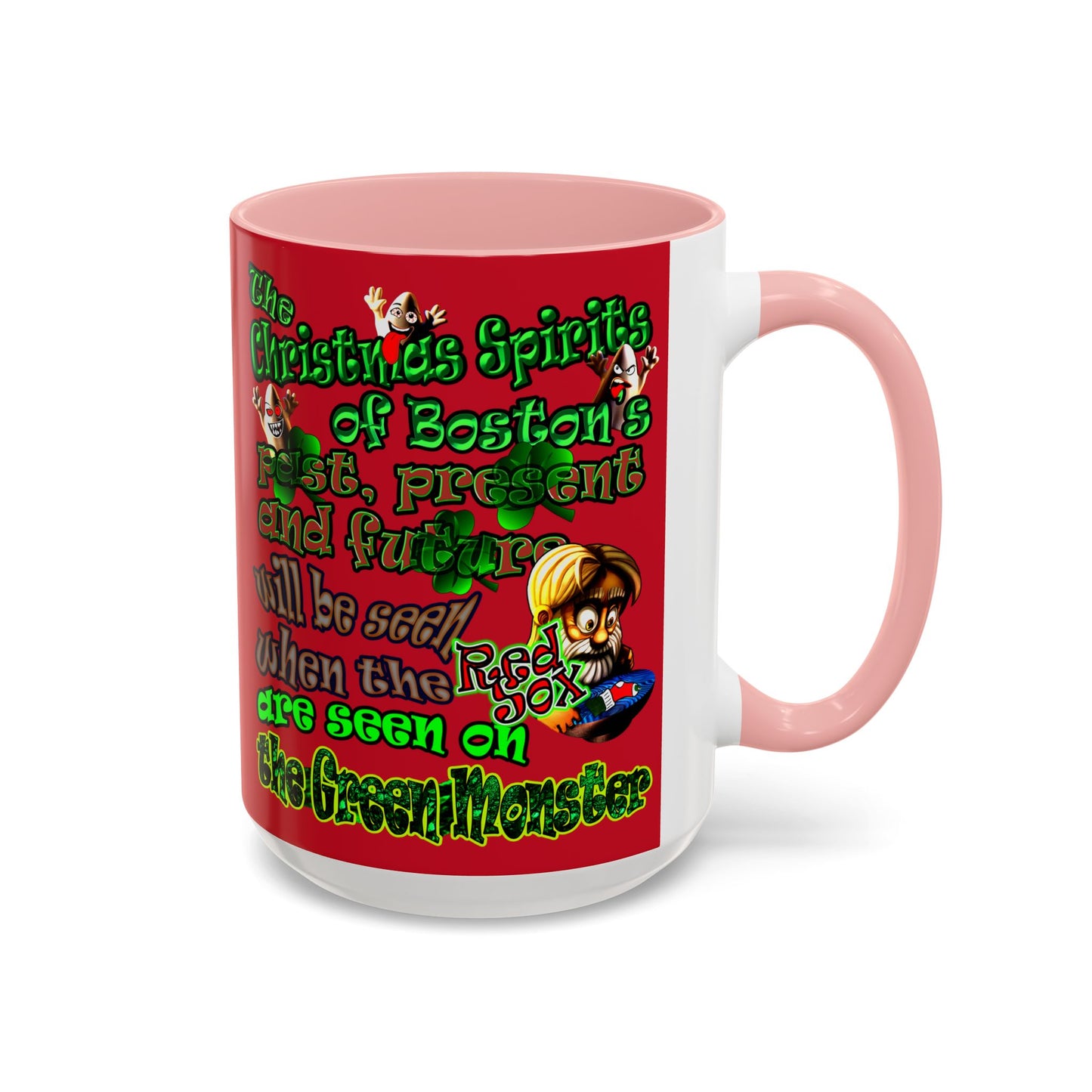 christmas spirits of boston - Accent Mug (dark red)