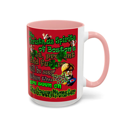 christmas spirits of boston - Accent Mug (dark red)