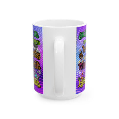 the bum's shit - White Mug (purple wave)