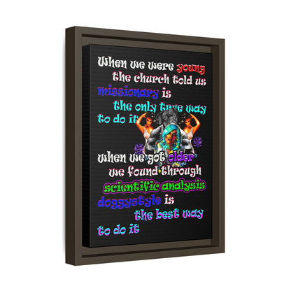 doggystyle - framed canvas art (black)