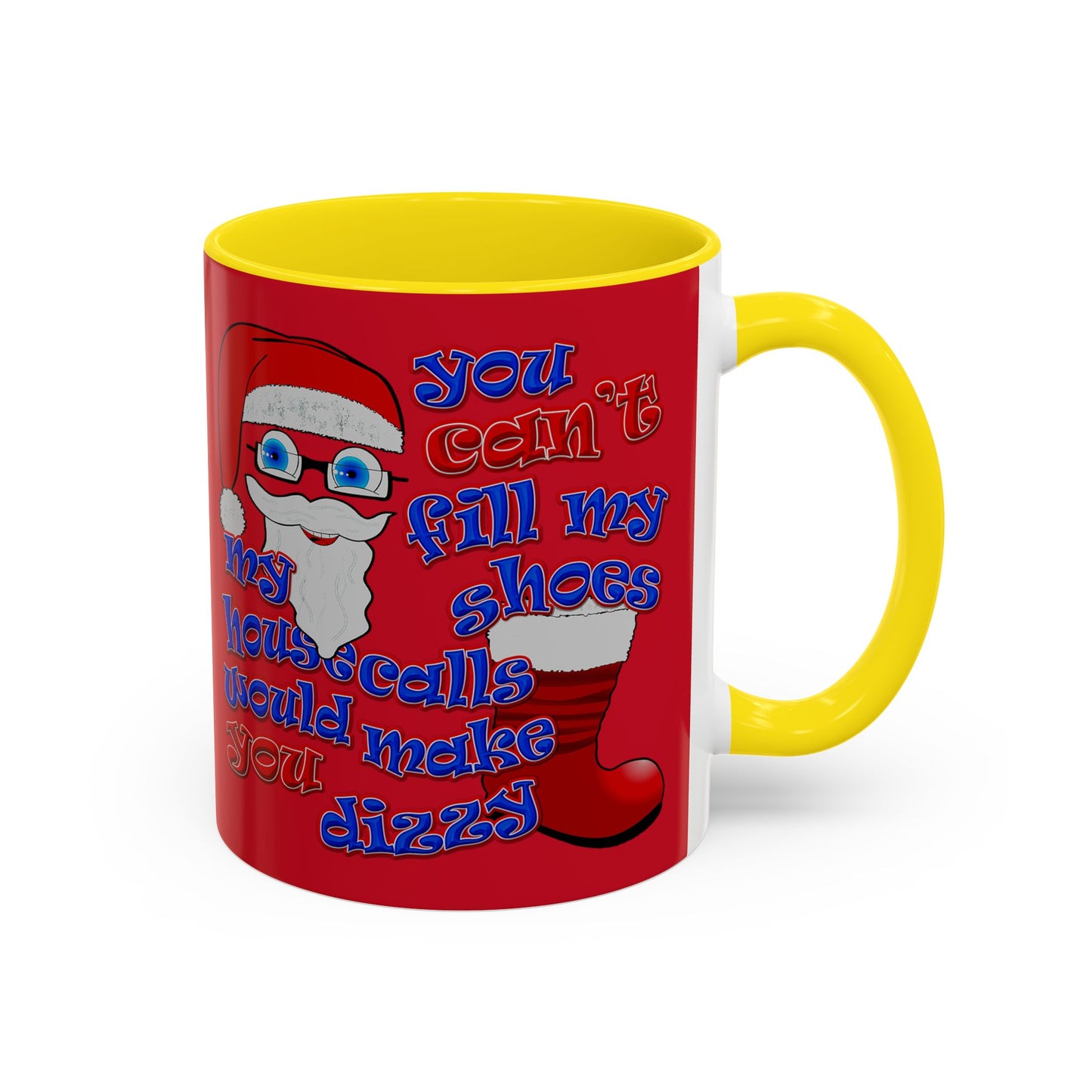 santa's shoes - Accent Mug (dark red)