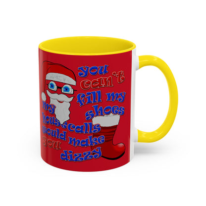 santa's shoes - Accent Mug (dark red)