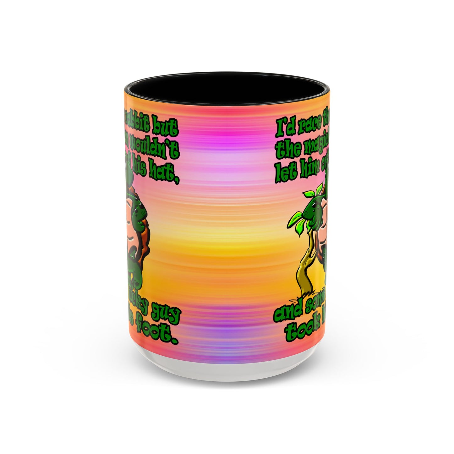 turtle race - Accent Mug (color blur)