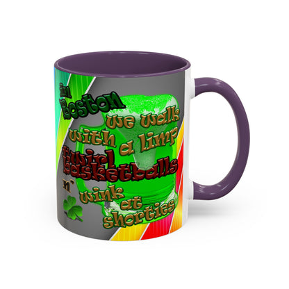 celtics logo - Accent Mug (rainbow split)