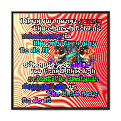 doggystyle - framed canvas art (yellow-orange wave)