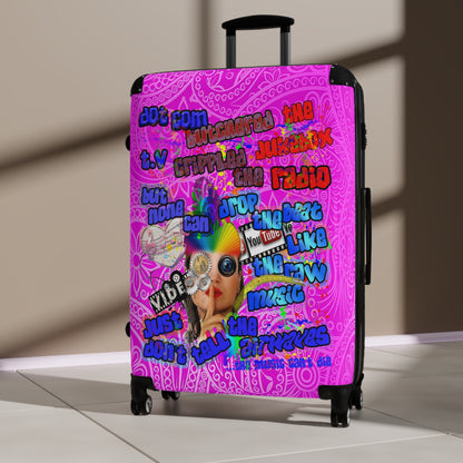 drop the beat - Suitcase (pink swirl)