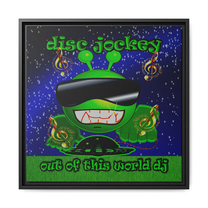 disc jockey - framed canvas art ('snoops' background)