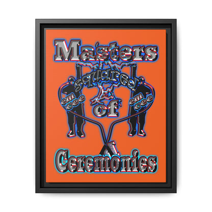 em cee squared - framed canvas art (orange)