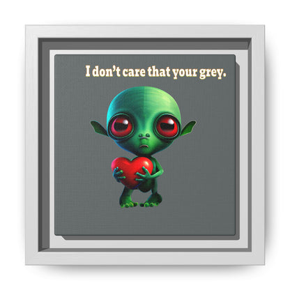I don't care that your grey - framed canvas art (dark grey)