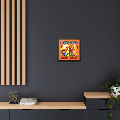 love peace - framed canvas art (crusta)