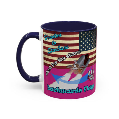 shoot for the stars - Accent Mug (pink)