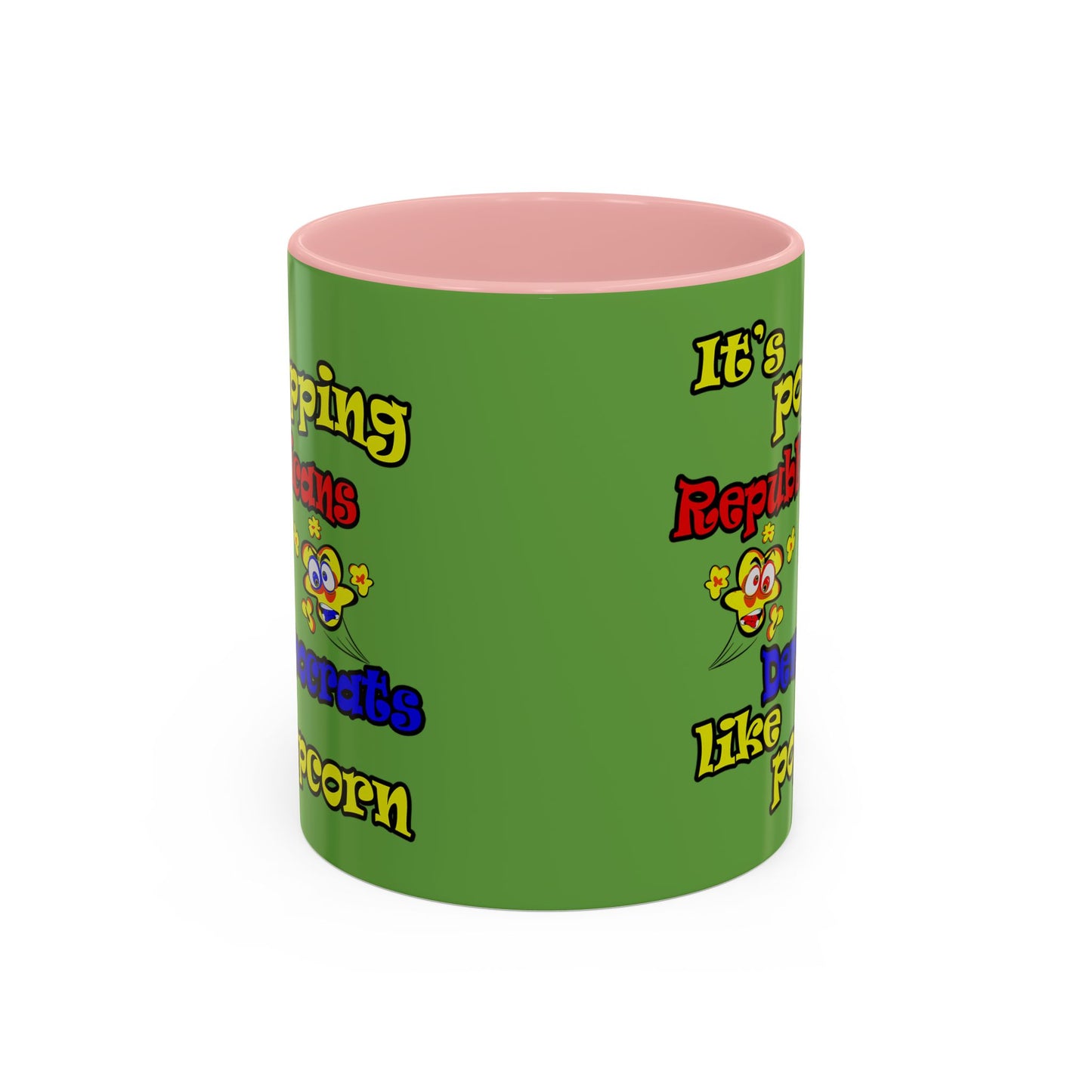 popping like popcorn - Accent Mug (green)