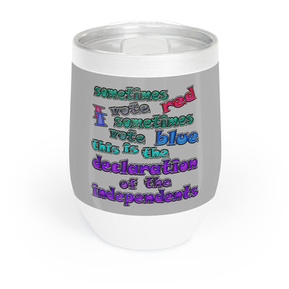 declaration of the independents - Chill Wine Tumbler (light grey)