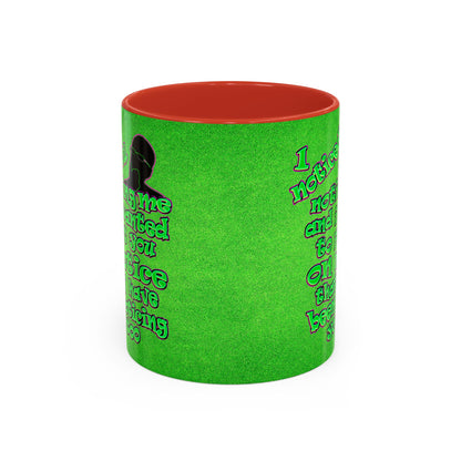 noticed you noticing - Accent Mug (green turf)