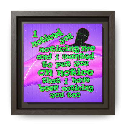noticed you noticing - framed canvas art (purple-pink wave)