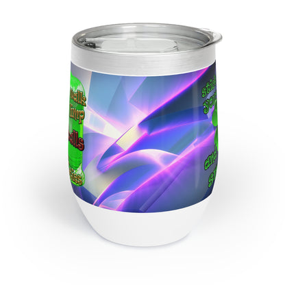 celtics logo - Chill Wine Tumbler (grey-pink wave)