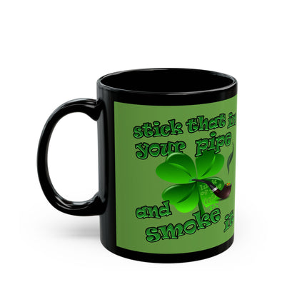 celtics logo - Black Mug (green)