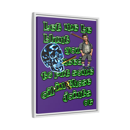 og - framed canvas art (purple)