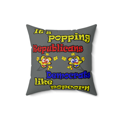 popping like popcorn - Faux Suede Square Pillow - (dark grey)