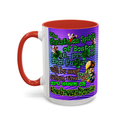 christmas spirits of boston - Accent Mug (purple wave)