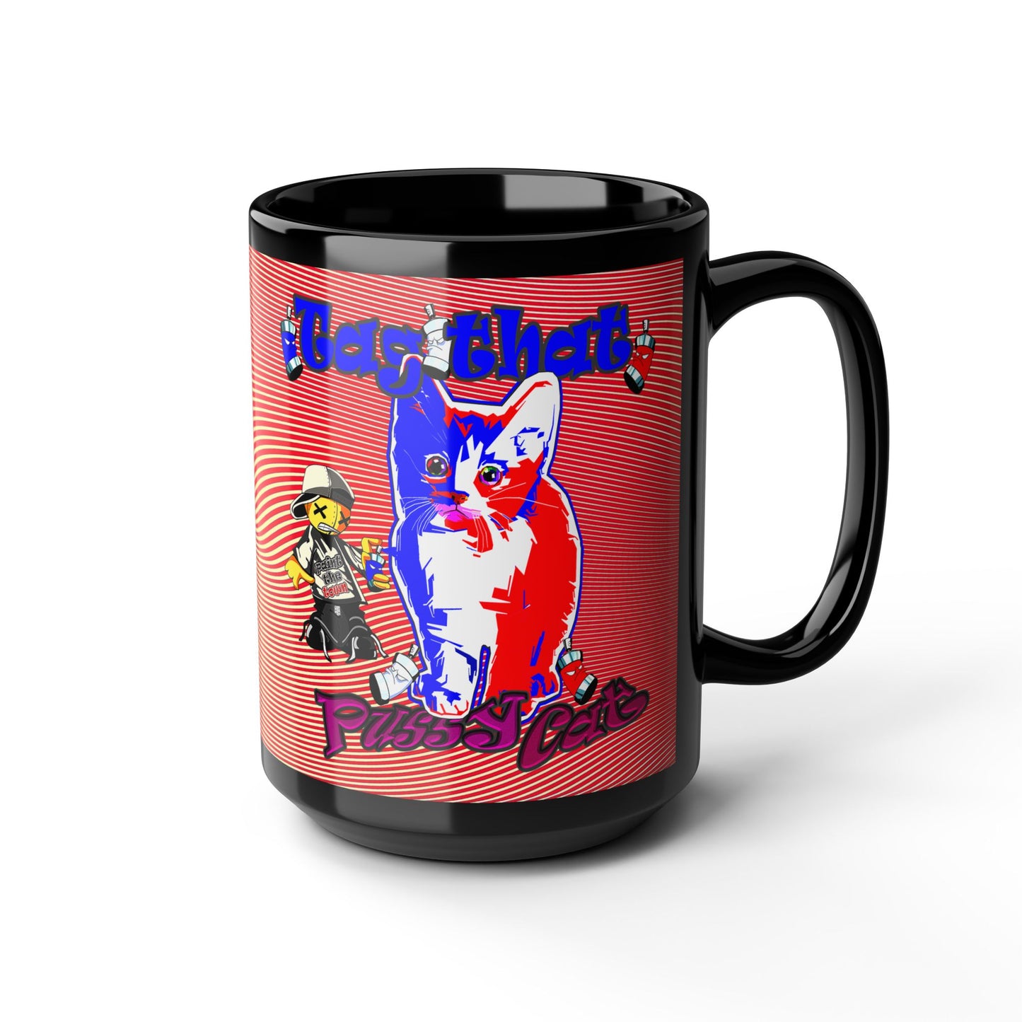 tag that - Black Mug (yellow-orange wave)