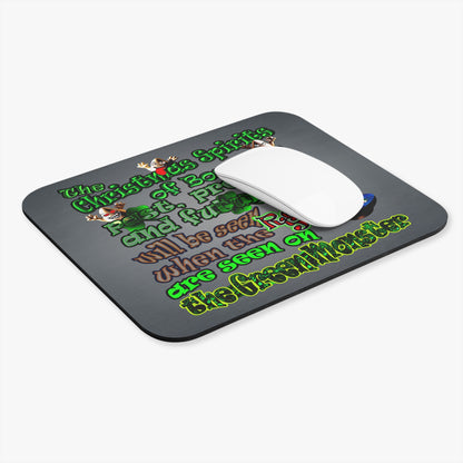 christmas spirits of boston - Mouse Pad (Rectangle) (grey-light grey)