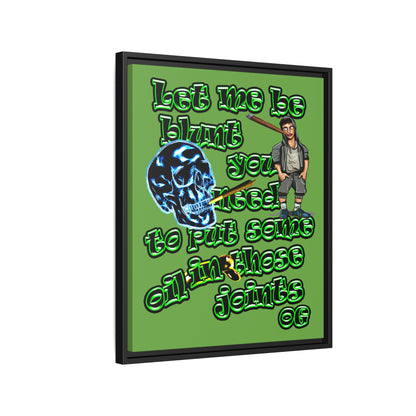 og - framed canvas art (green)