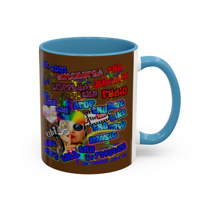 drop the beat - Accent Mug (brown)