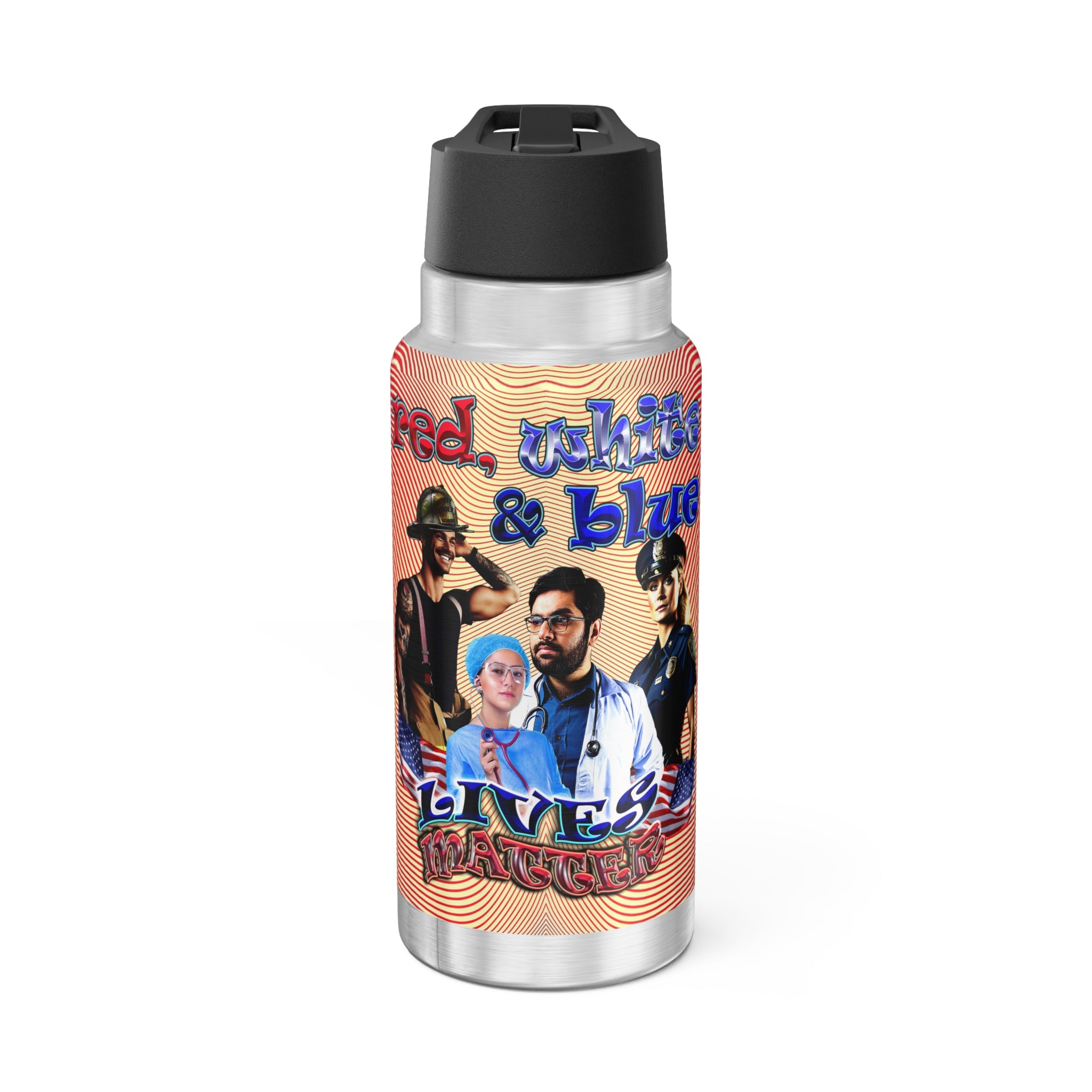 rw&b lives matter - Gator Tumbler, 32oz  (yellow-orange wave)