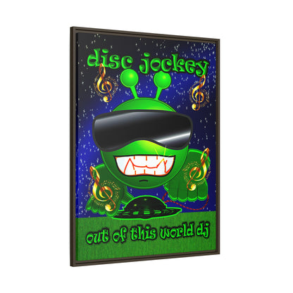 disc jockey - framed canvas art ('snoops' background)