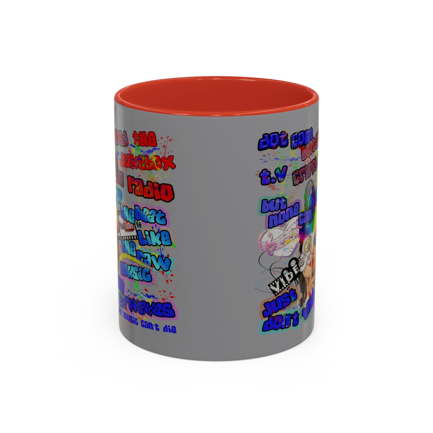 drop the beat - Accent Mug (grey)
