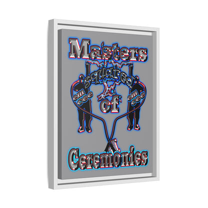 em cee squared - framed canvas art (grey)