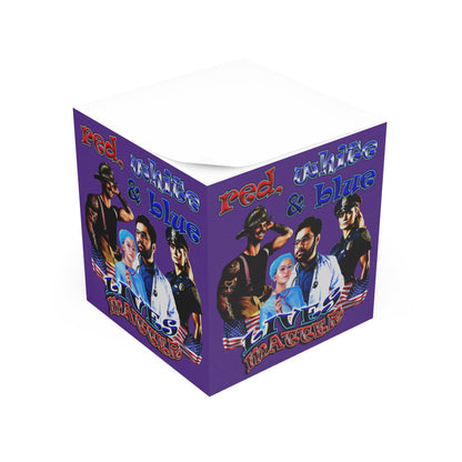 rw&b lives matter - note cube (purple)