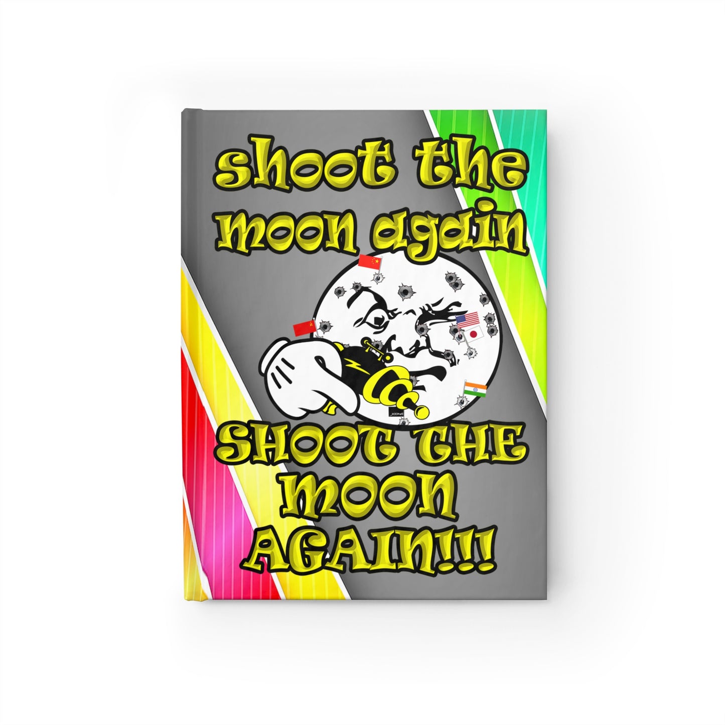 shoot the moon again - journal-lined (rainbow split)