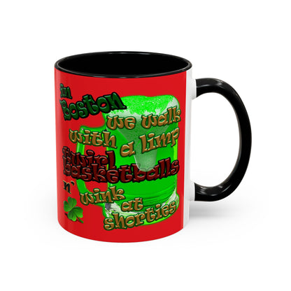 celtics logo - Accent Mug (red)