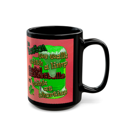 celtics logo - Black Mug (yellow-orange wave)