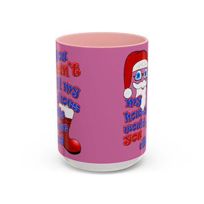 santa's shoes - Accent Mug (light pink)